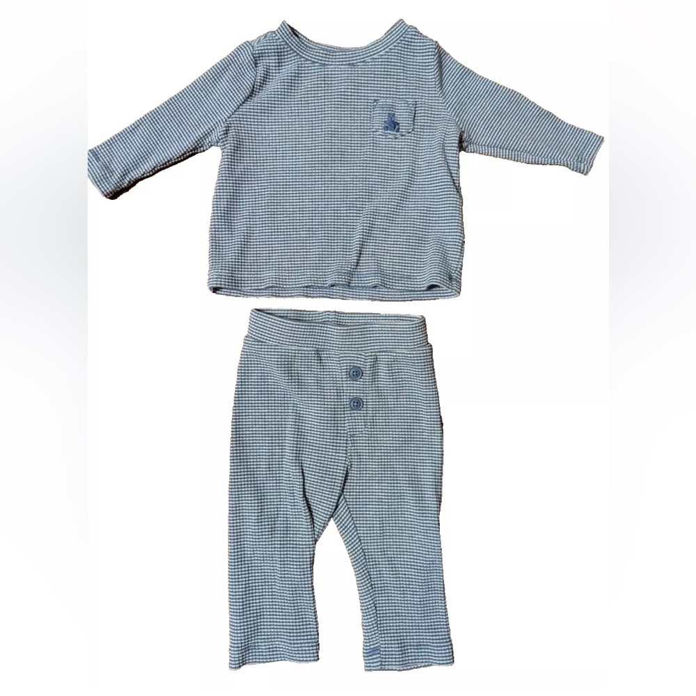 Baby Gap blue striped outfit